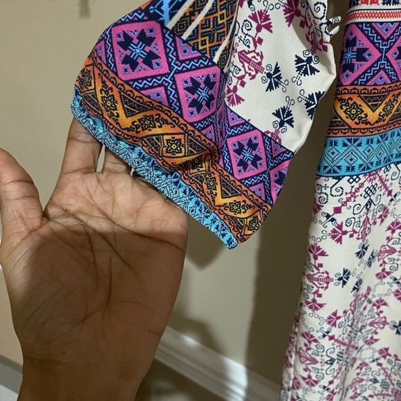 PINK OWL FLOWY DRESS with keyhole back button closure - Picture 3 of 5